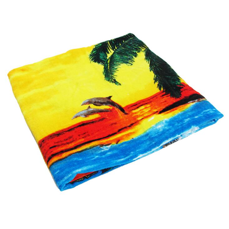 毛巾生产厂家炫彩度假日系风棉质数码印花沙滩巾.jpg