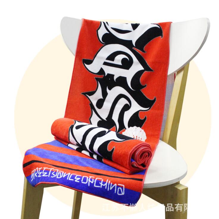 乌鲁木齐毛巾厂家定制棉质数码印花花型不限街舞运动毛巾